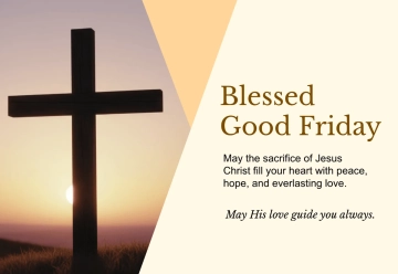 Free Good Friday Wishes Card Template to Edit Online