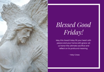 Free Good Friday Wishes Card Template to Edit Online