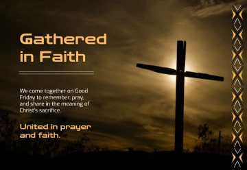 Free Sacred Cross Good Friday Card Template to Edit Online