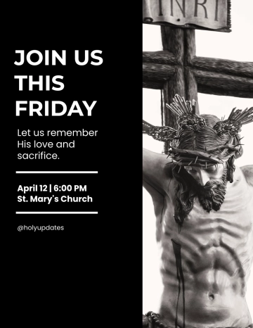 Free Simple Good Friday Flyer Template to Edit Online