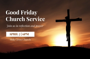 Free Good Friday Church Service Banner Template to Edit Online