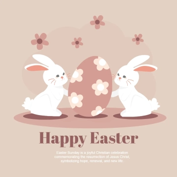 Free Happy Easter Bunny and Egg Clip Art Templates to Edit Online