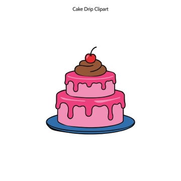 Free Cake Drip Vector Clipart (PNG, SVG) to Edit Online