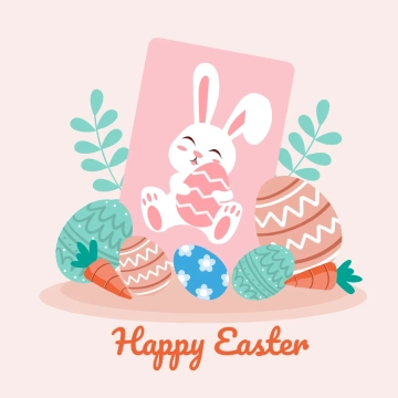 Free Happy Easter Happy Bunny Clip Art Templates to Edit Online