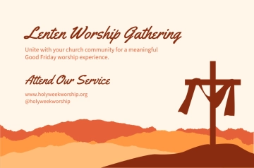 Free Lenten Worship Good Friday Banner Template to Edit Online