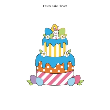 Free Easter Cake Cartoon Vector Clipart (PNG, SVG) to Edit Online