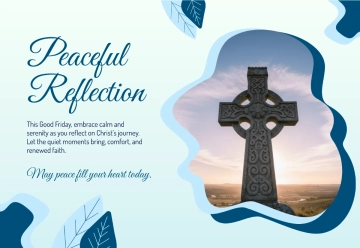 Free Blue Good Friday Card Template to Edit Online
