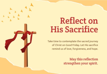 Free Sacred Reflection Good Friday Card Template to Edit Online