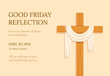 Free Minimalist Good Friday Card Template to Edit Online