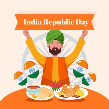 Free India Republic Day Indian Man Clip Art Templates to Edit Online