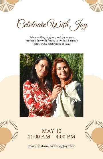 Free Joyful Mother's Day Poster Template to Edit Online