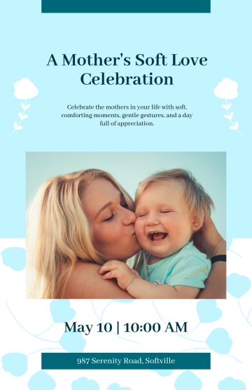 Free Soft Mother's Day Poster Template to Edit Online
