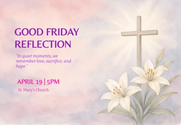 Free Soft pastel Good Friday Card Template to Edit Online