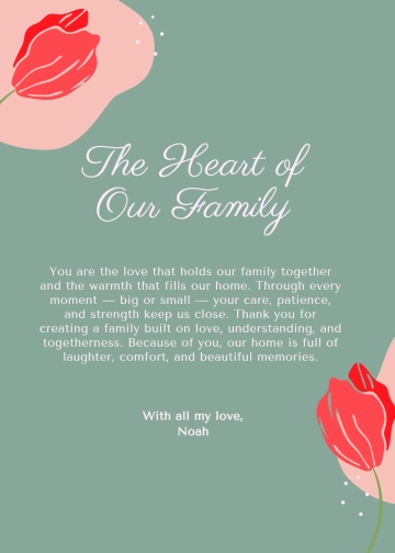 Free Mother's Day Family Wishes Template to Edit Online