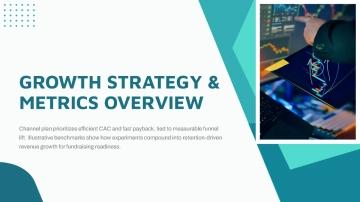 Free Startup Growth Strategy & Metrics Pitch Deck to Edit Online