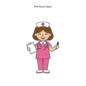 Free Pink Nurse Vector Clipart (PNG, SVG) to Edit Online
