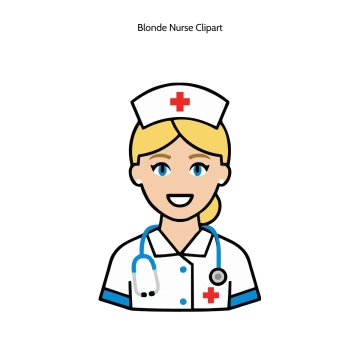 Free Blonde Nurse Vector Clipart (PNG, SVG) to Edit Online