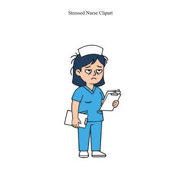 Free Stressed Nurse Vector Clipart (PNG, SVG) to Edit Online