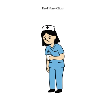 Free Tired Nurse Vector Clipart (PNG, SVG) to Edit Online