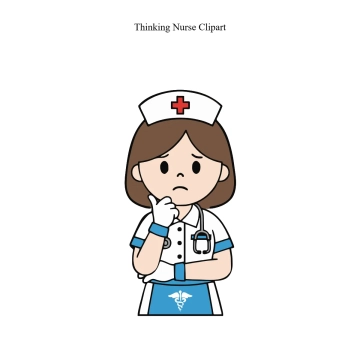 Free Thinking Nurse Vector Clipart (PNG, SVG) to Edit Online