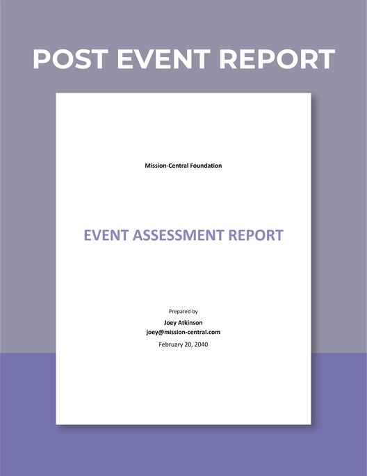 Post Event Report Template Post Event Report Template
