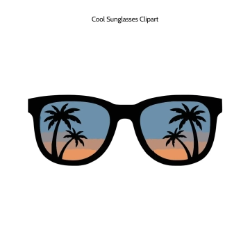 Free Cool Sunglasses Vector Clipart (PNG, SVG) to Edit Online