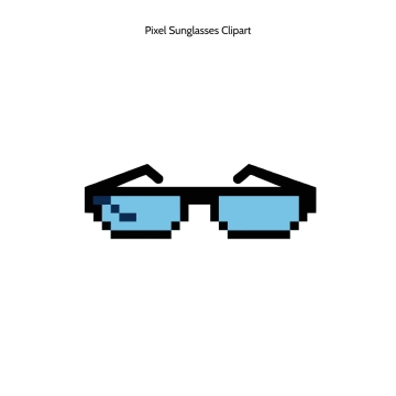 Free Pixel Sunglasses Vector Clipart (PNG, SVG) to Edit Online