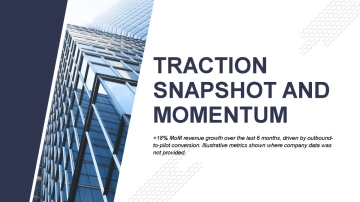 Free Early-Stage Startup Traction Pitch Deck to Edit Online