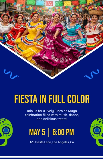 Free Vibrant Cinco De Mayo Poster Template to Edit Online