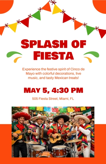 Free Festive Colors Cinco De Mayo Poster Template to Edit Online