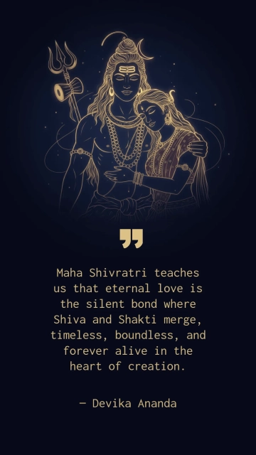 Free Maha Shivratri Eternal Love Quote Template to Edit Online