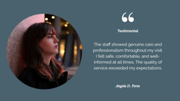 Free Blue Healthcare Testimonial Template to Edit Online