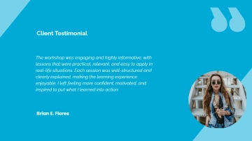 Free Workshop Testimonial Template to Edit Online