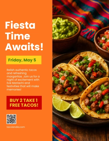 Free Cinco De Mayo Restaurant Flyer Template to Edit Online