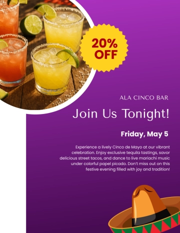 Free Cinco De Mayo Nigh Party Flyer Template to Edit Online