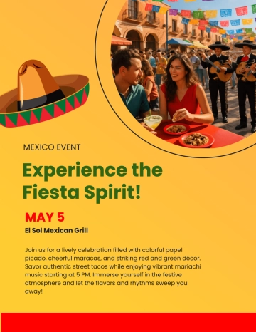 Free Mexican Cinco De Mayo Flyer Template to Edit Online