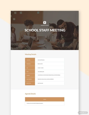 School Staff Meeting Template
