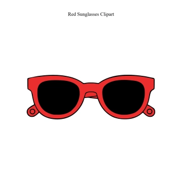 Free Red Sunglasses Vector Clipart (PNG, SVG) to Edit Online