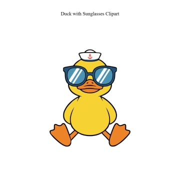 Free Duck with Sunglasses Vector Clipart (PNG, SVG) to Edit Online
