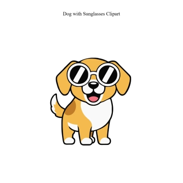 Free Dog with Sunglasses Vector Clipart (PNG, SVG) to Edit Online