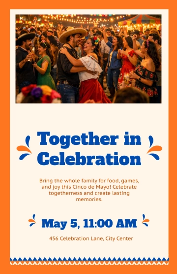 Free Family Celebration Cinco de Mayo Poster Template to Edit Online