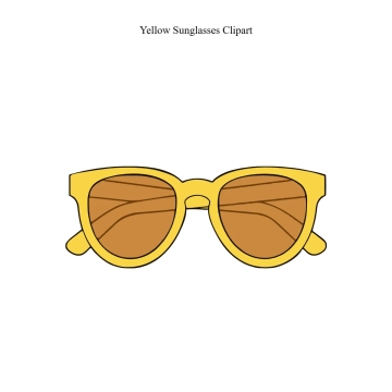 Free Yellow Sunglasses Vector Clipart (PNG, SVG) to Edit Online