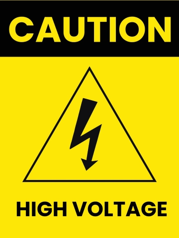 Free High Voltage Caution Sign Template to Edit Online
