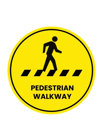 Free Pedestrian Floor Sign Template to Edit Online