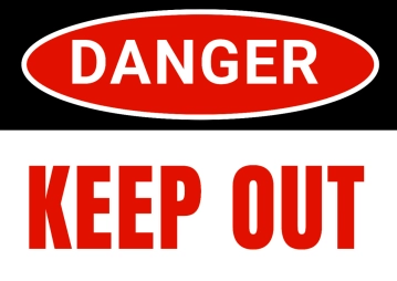 Free Keep Out Danger Sign Template to Edit Online