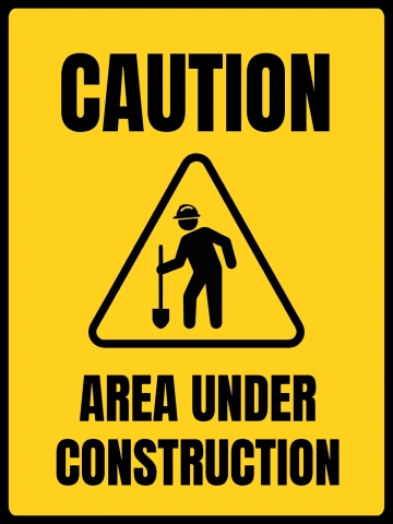 Free Construction Area Caution Sign Template to Edit Online