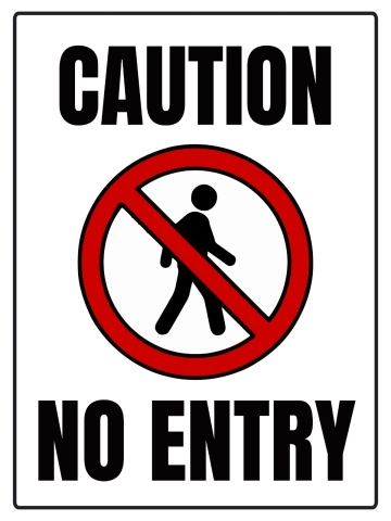 Free No Entry Caution Sign Template to Edit Online