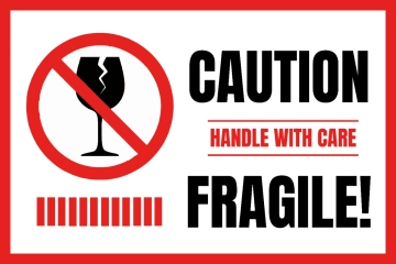 Free Fragile Caution Sign Template to Edit Online
