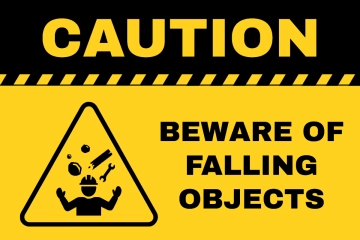 Free Falling Object Caution Sign Template to Edit Online