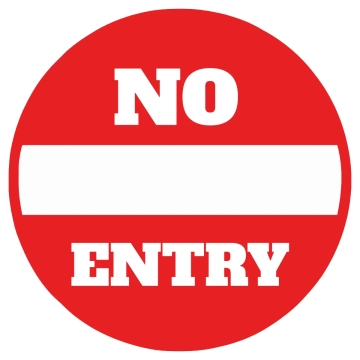 Free No Entry Floor Sign Template to Edit Online